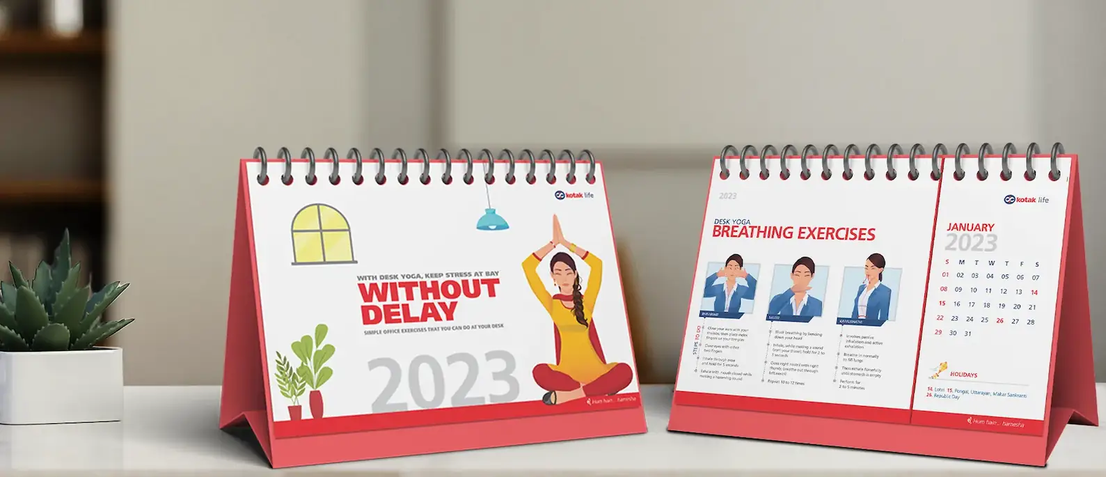 Interactive Calendar Design for Kotak Life - Combining Functionality and Engagement