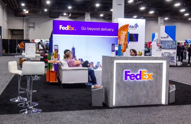 Trade show with event branding | Synapse Blog